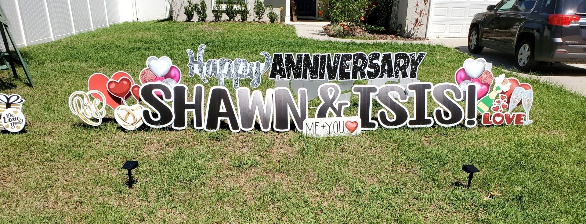 Anniversary Yard card in The Villages Florida