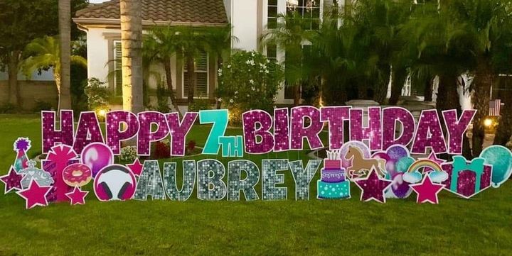 Happy Birthday Yard Cards from Above All Yard Cards