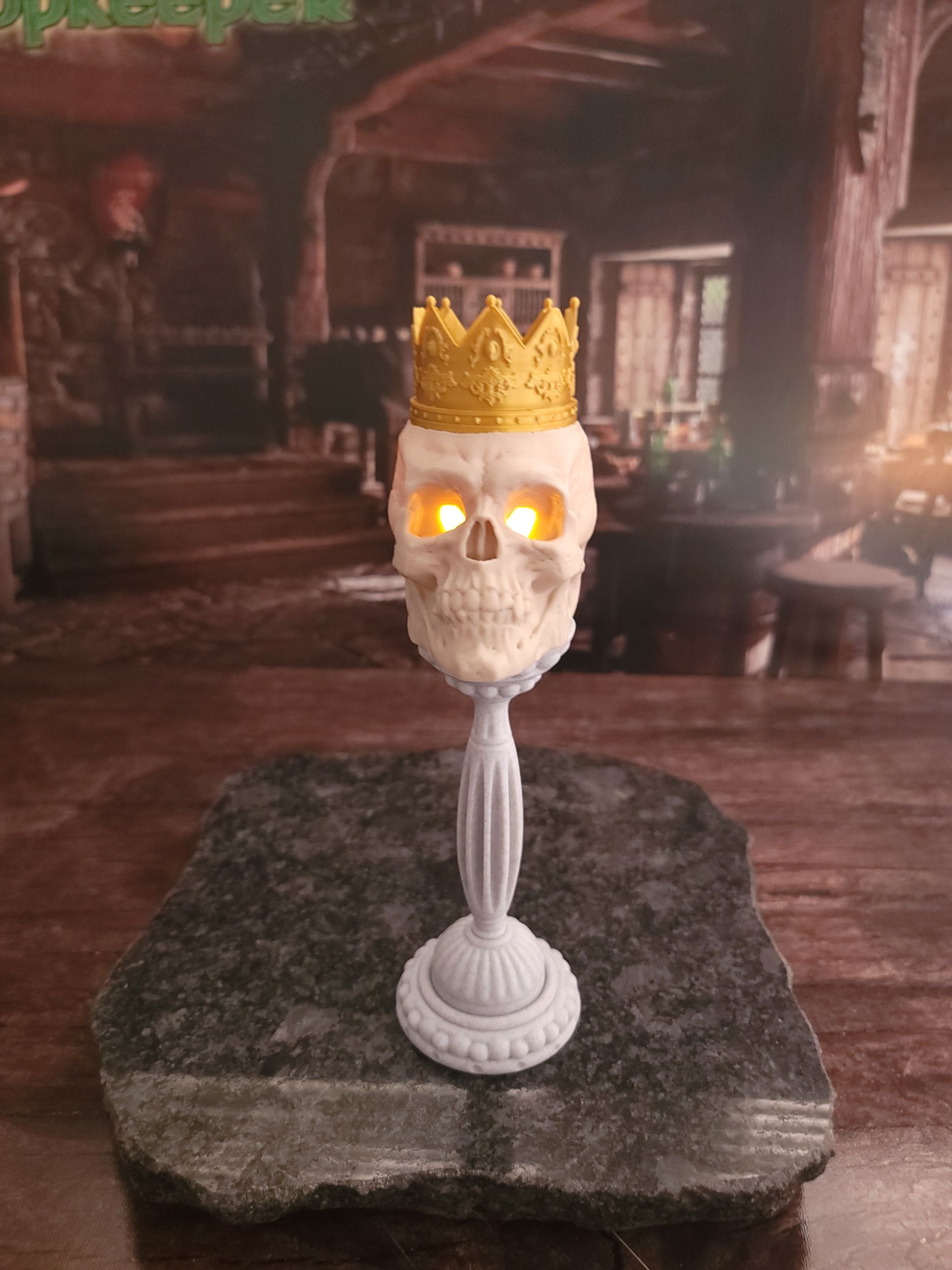 Skull King Tea Light Holder