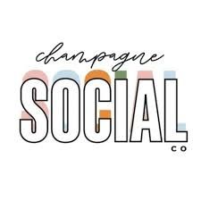 Champagne Social logo with script 