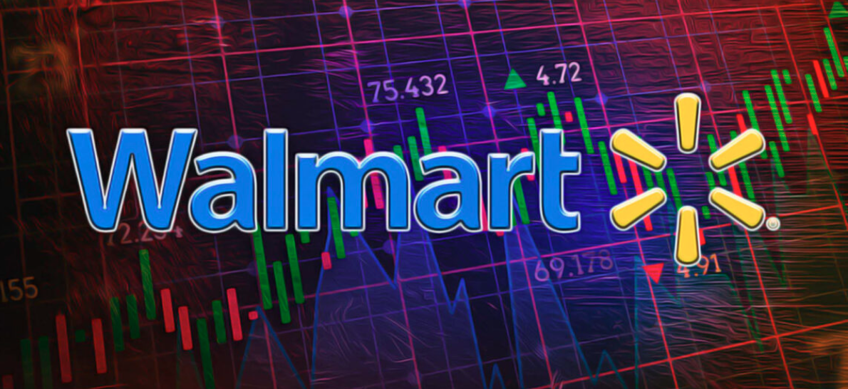 walmart logo with digital background