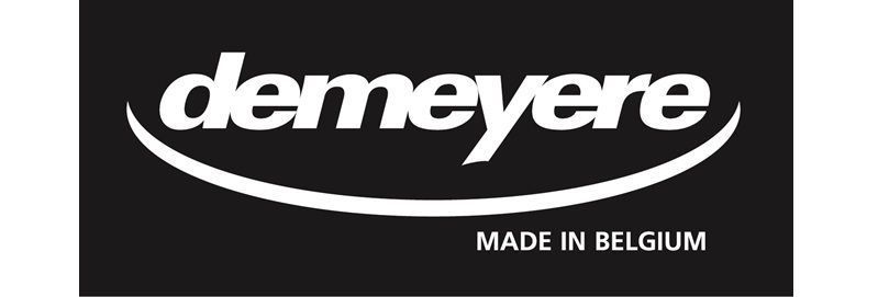 Een zwart-wit logo voor demeyere made in belgium