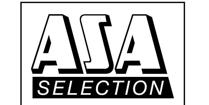 Een zwart-wit asa-selectielogo op een witte achtergrond.