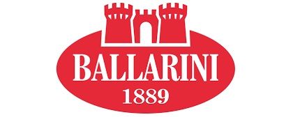 Het logo van Ballarin is rood en wit en zegt Ballarin 1889.