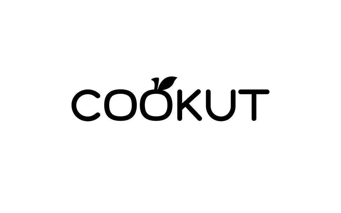 Het woord cookut staat in het zwart op een witte achtergrond.