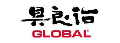 Een zwart en rood logo voor wereldwijd met Chinese karakters op een witte achtergrond.