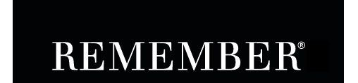 Het woord 'herinneren' staat op een zwarte achtergrond