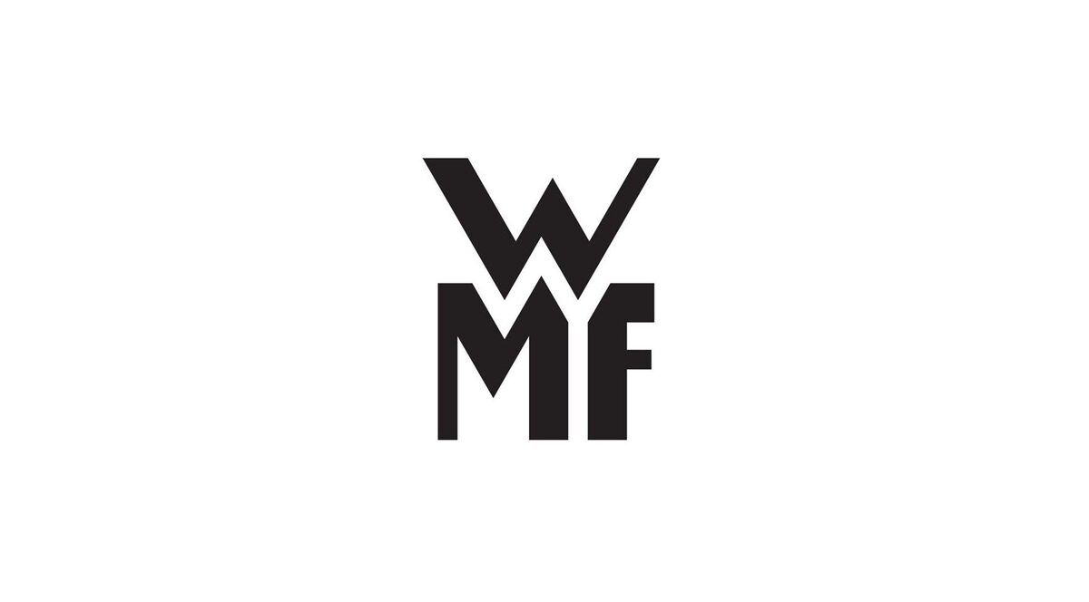 Een zwart-wit logo voor mf op een witte achtergrond.
