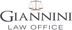 Logo for Giannini Law Office: Scales of justice above text.