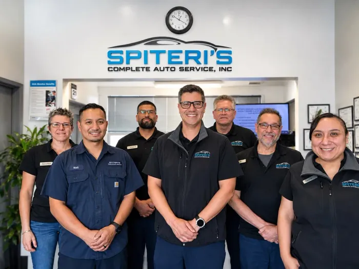 Our team in our auto shop in Belmont, CA | Spiteri's Complete Auto Service