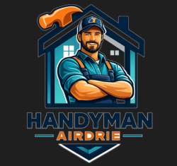 A cartoon character in a hard hat holding tools next to the text