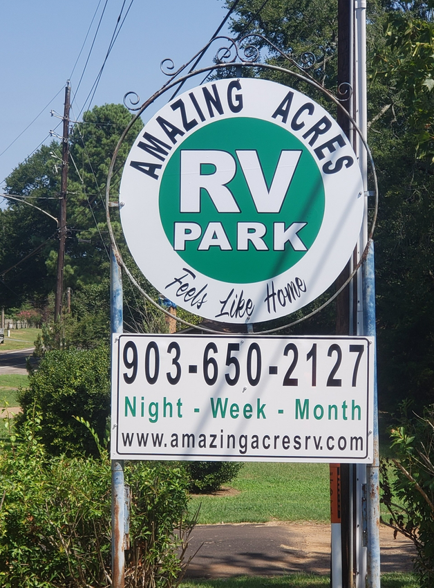Amazing Acres RV Park signage