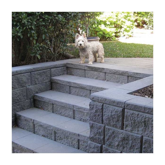 Austral Masonry Heron Block Retaining Wall And Steps — Austral Masonry Products in Bonny Hills NSW