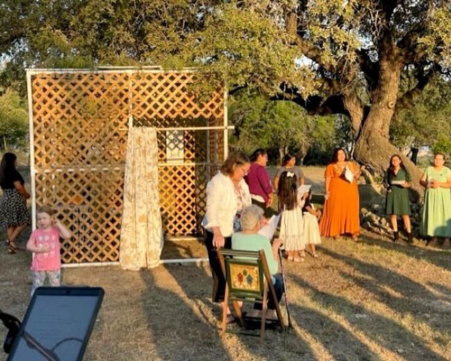Sukkah built by Christ Our King in New Braunfels