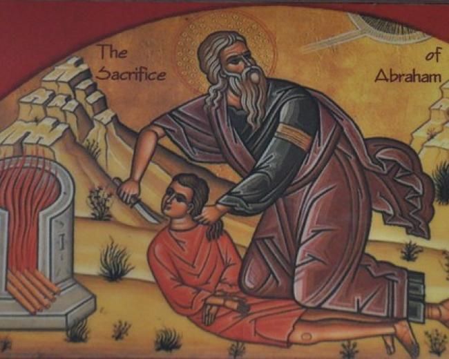 icon of the sacrifice of isaac