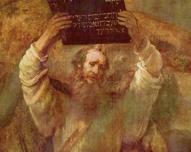 Moses with the 10 Commandments 