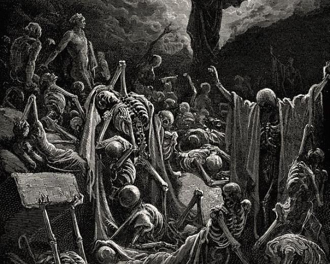 Vision of Valley of Dry Bones by Gustave Doré