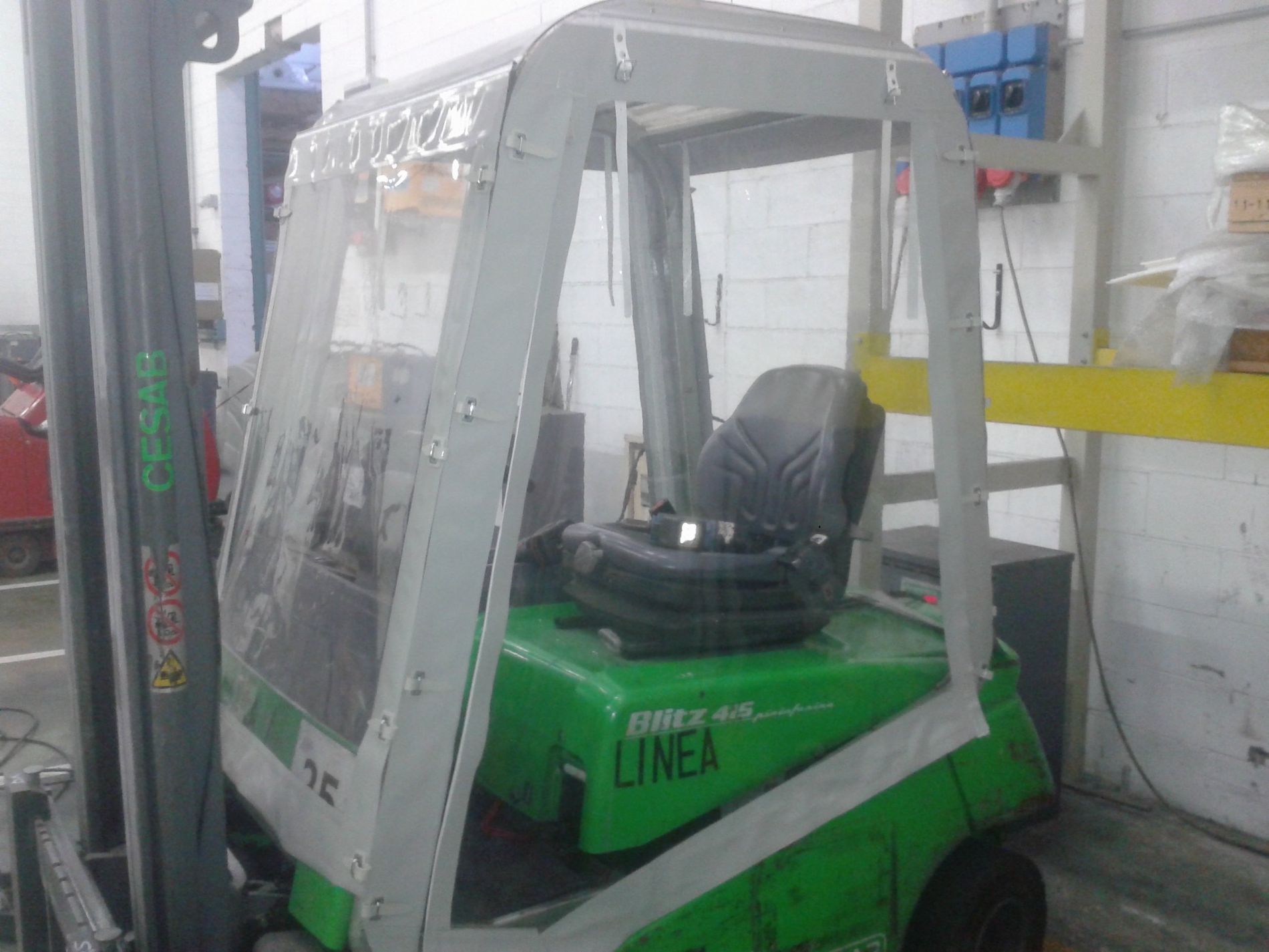 copertura in pvc per muletto