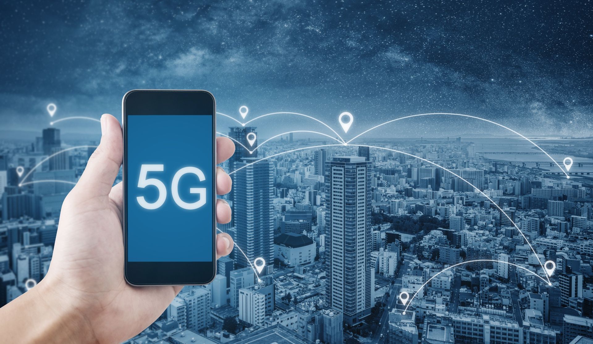 Illustration depicting 5G connectivity symbolizing the revolution in communication services with fas