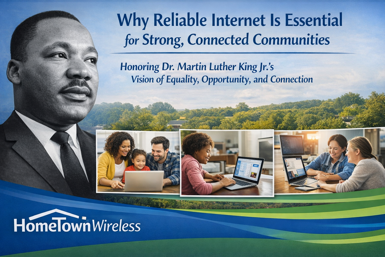 Rural families using high-speed internet at home