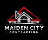 A Maiden City Contracting logo with a house on it