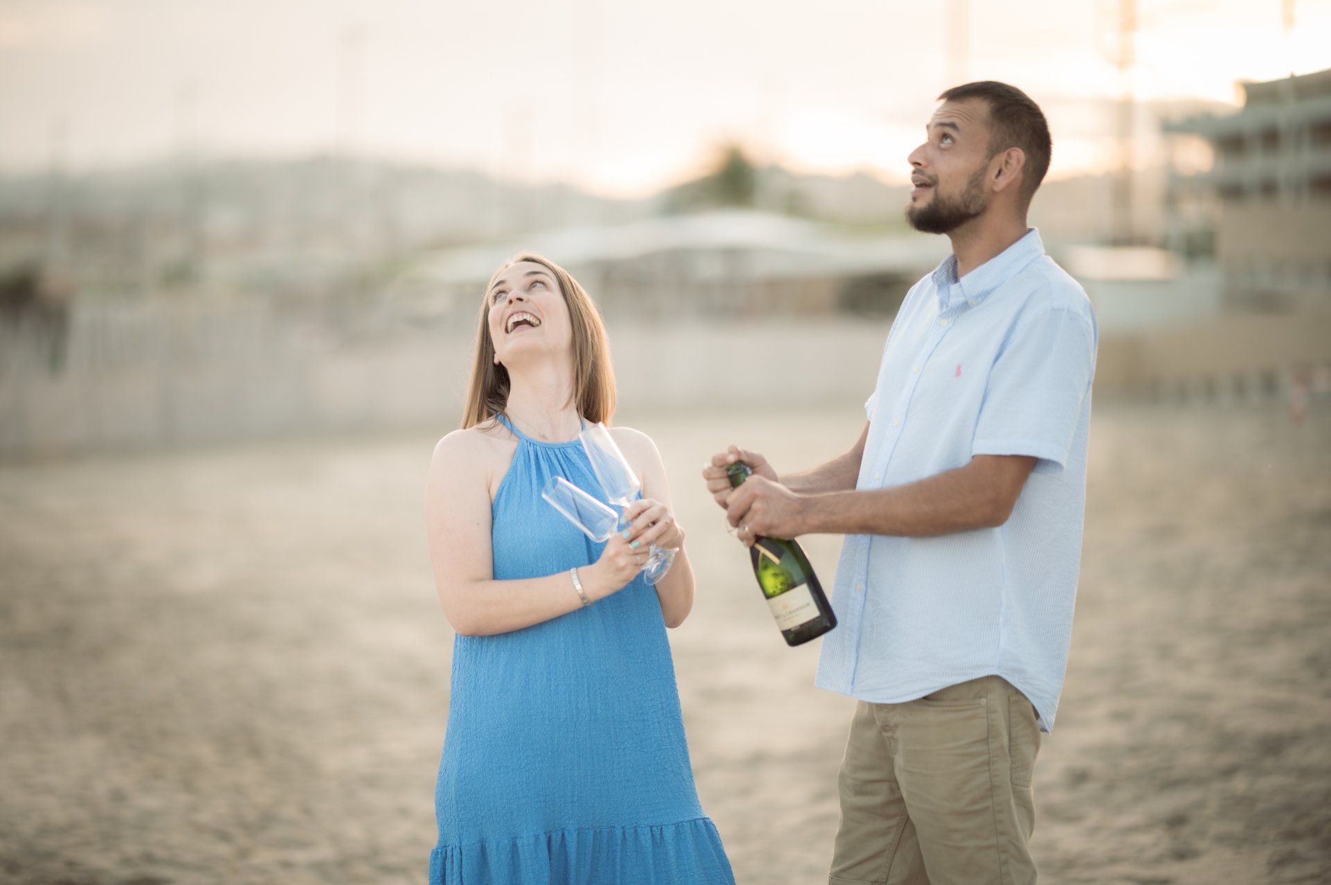 Cannes beach engagement session