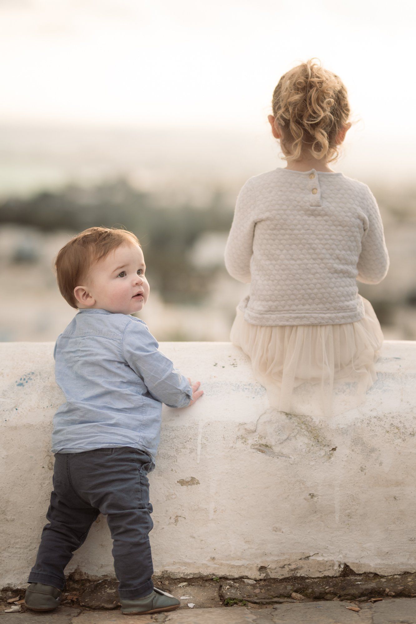 brother and sister family portrait