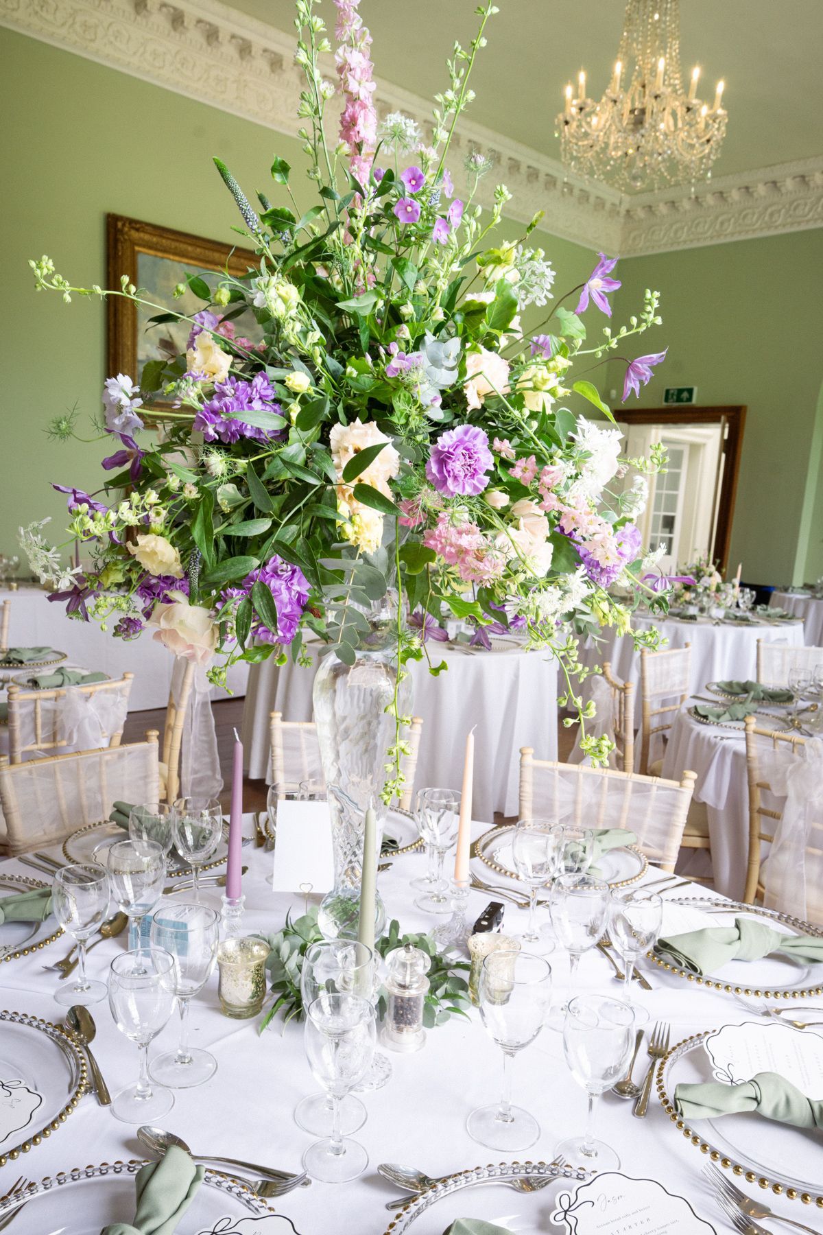 Details of the floral details at Kelmarsh Hall.