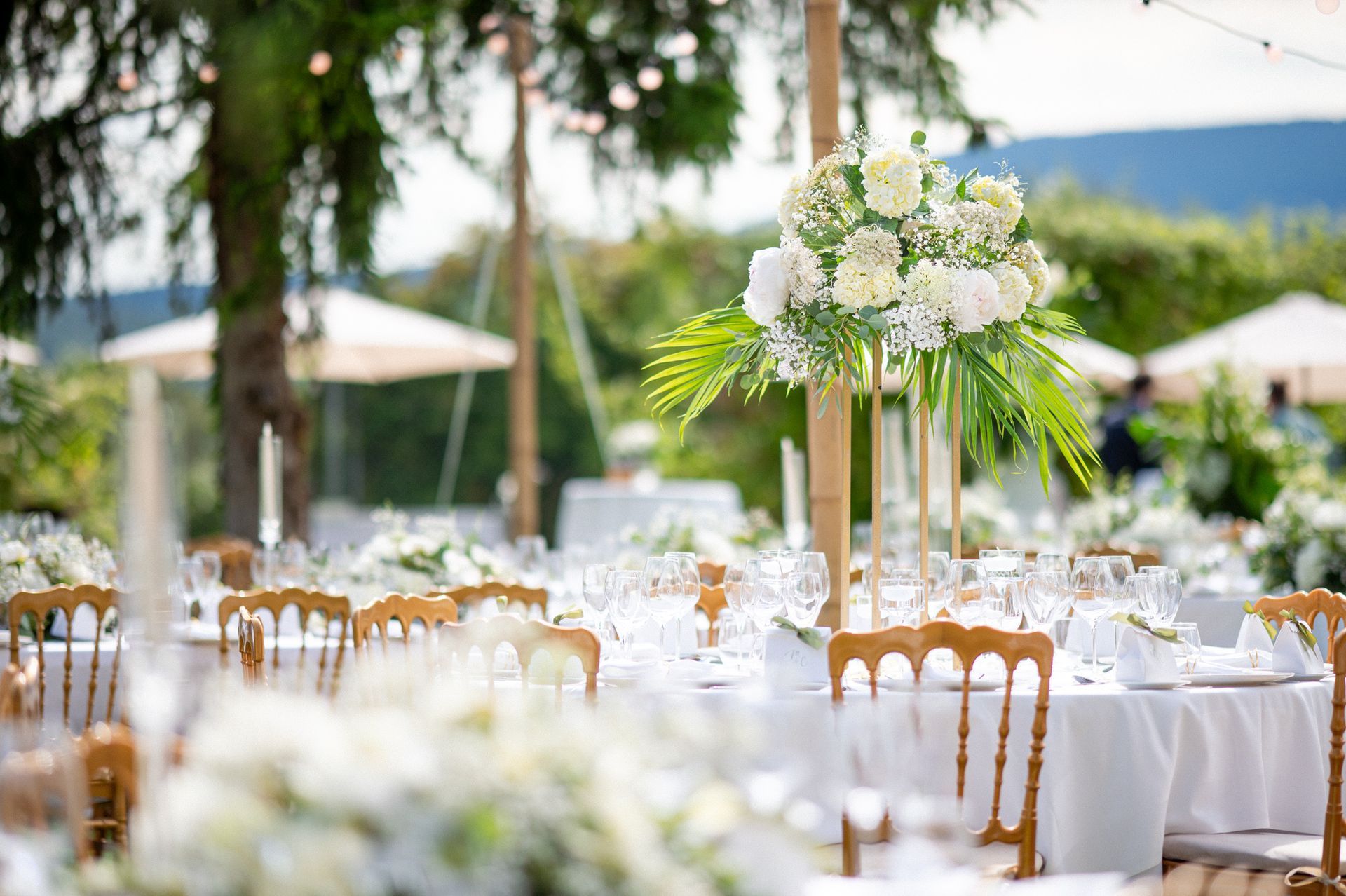 Décorations de table au lieu de réception Le Mas Baïeta près de Saint-Paul-de-Vence
