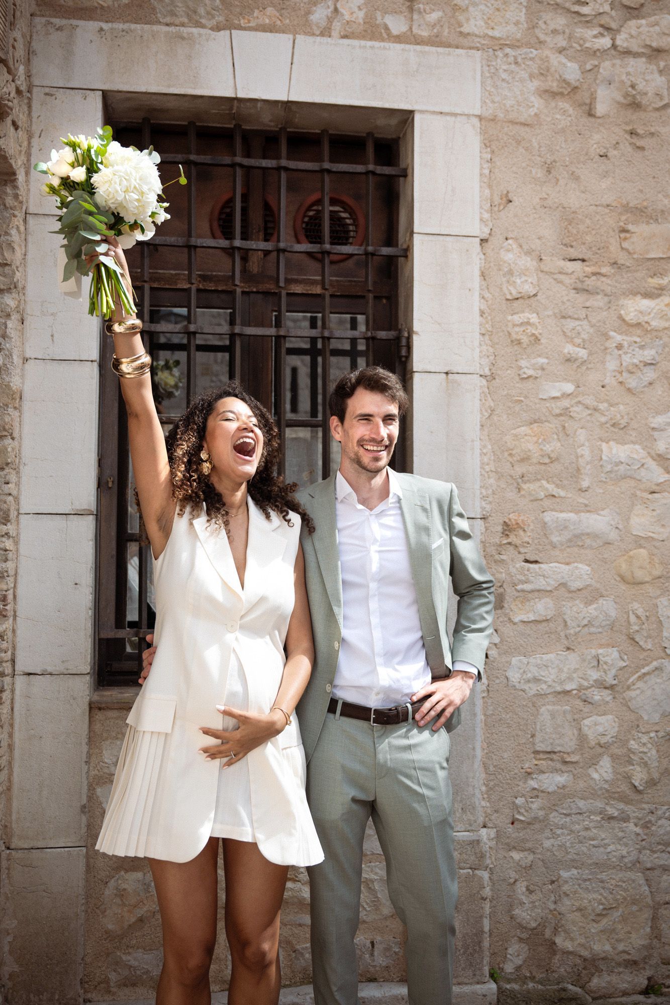 Portrait photographique spontané de mariage