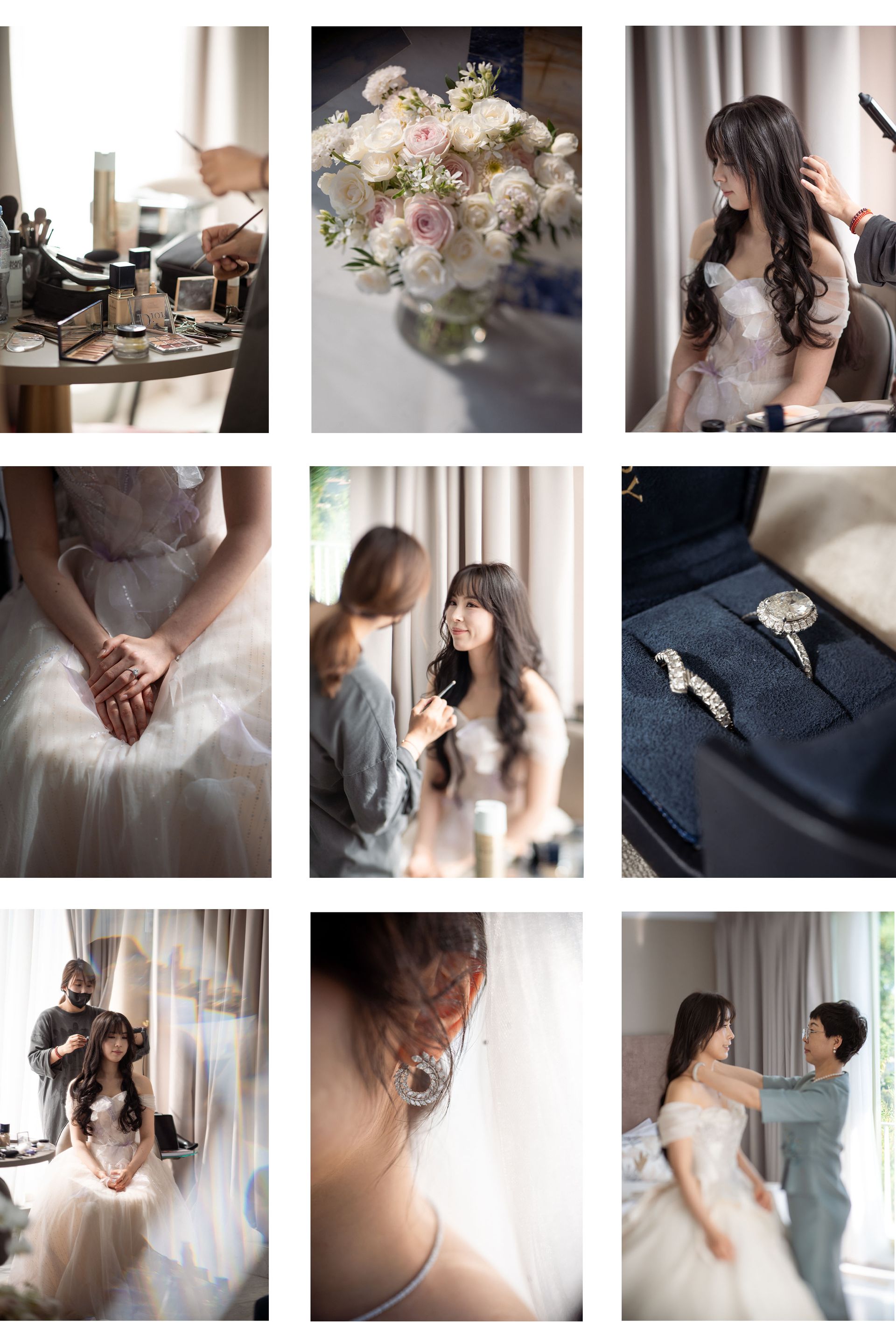 Bridal preparation in Panoramic Suite Chevre d'Or Hotel Eze French Riviera