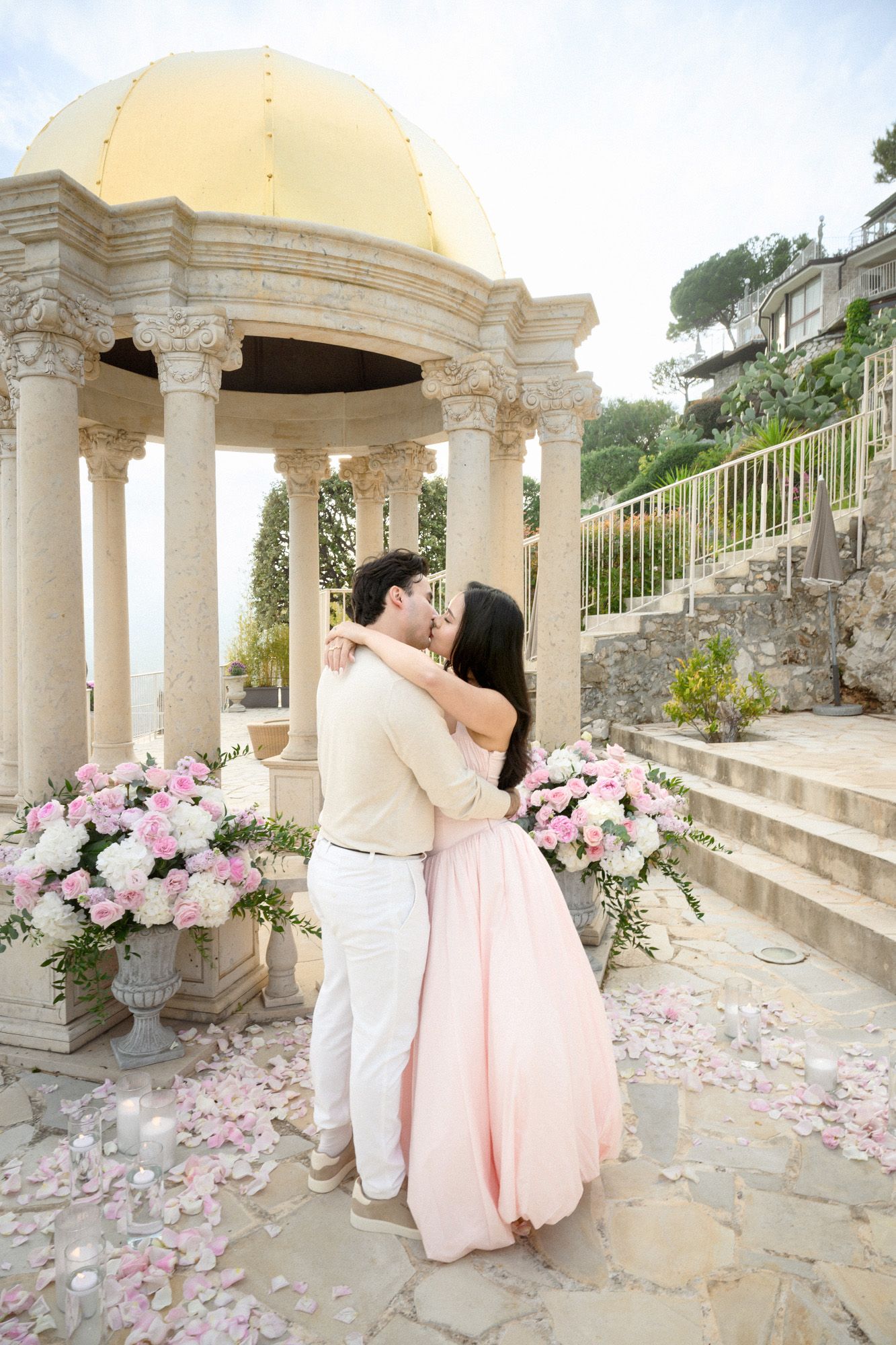 A proposal photoshoot at the Chevre d'Or in Eze village.