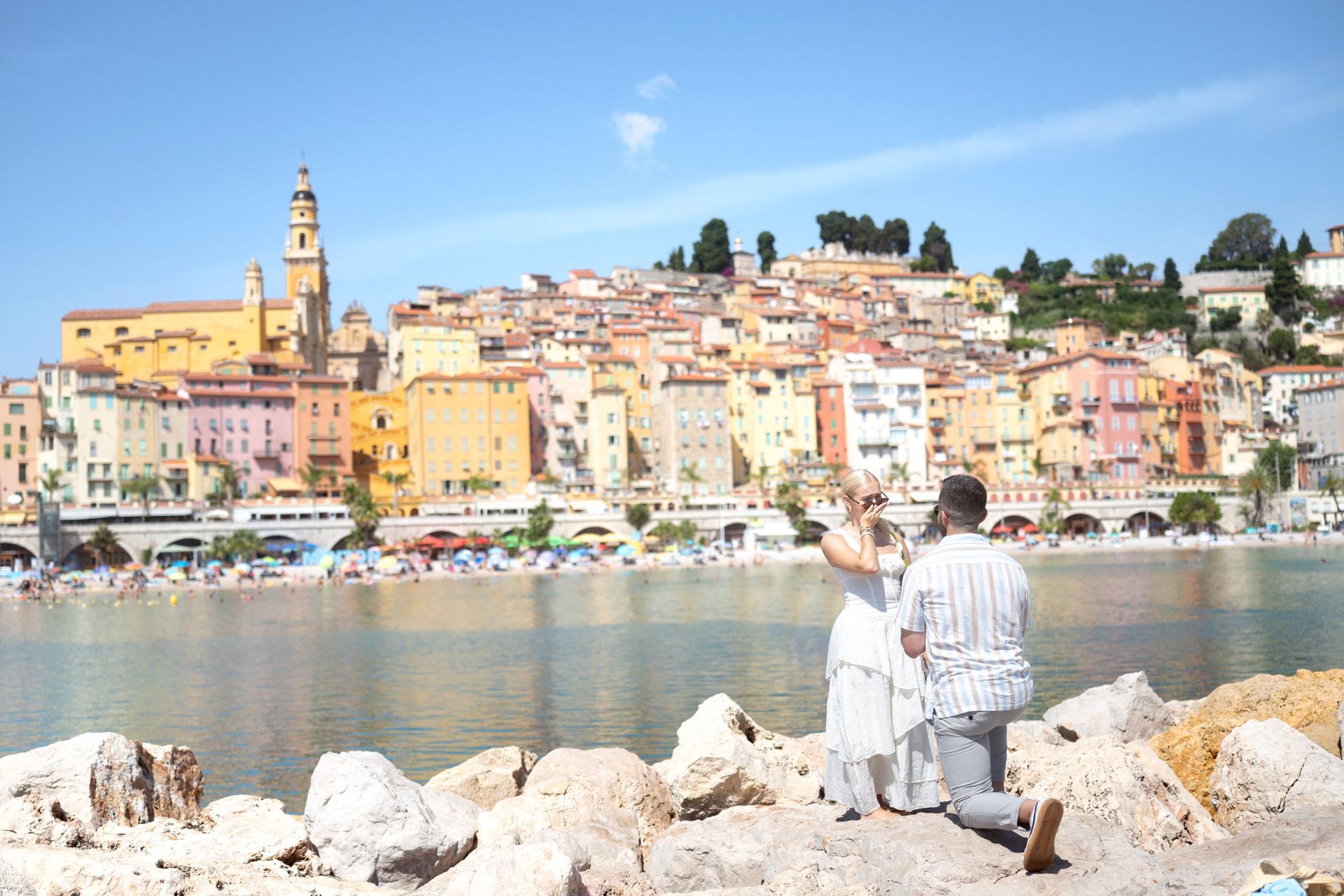 A proposal location in the French Riviera with a beautiful view