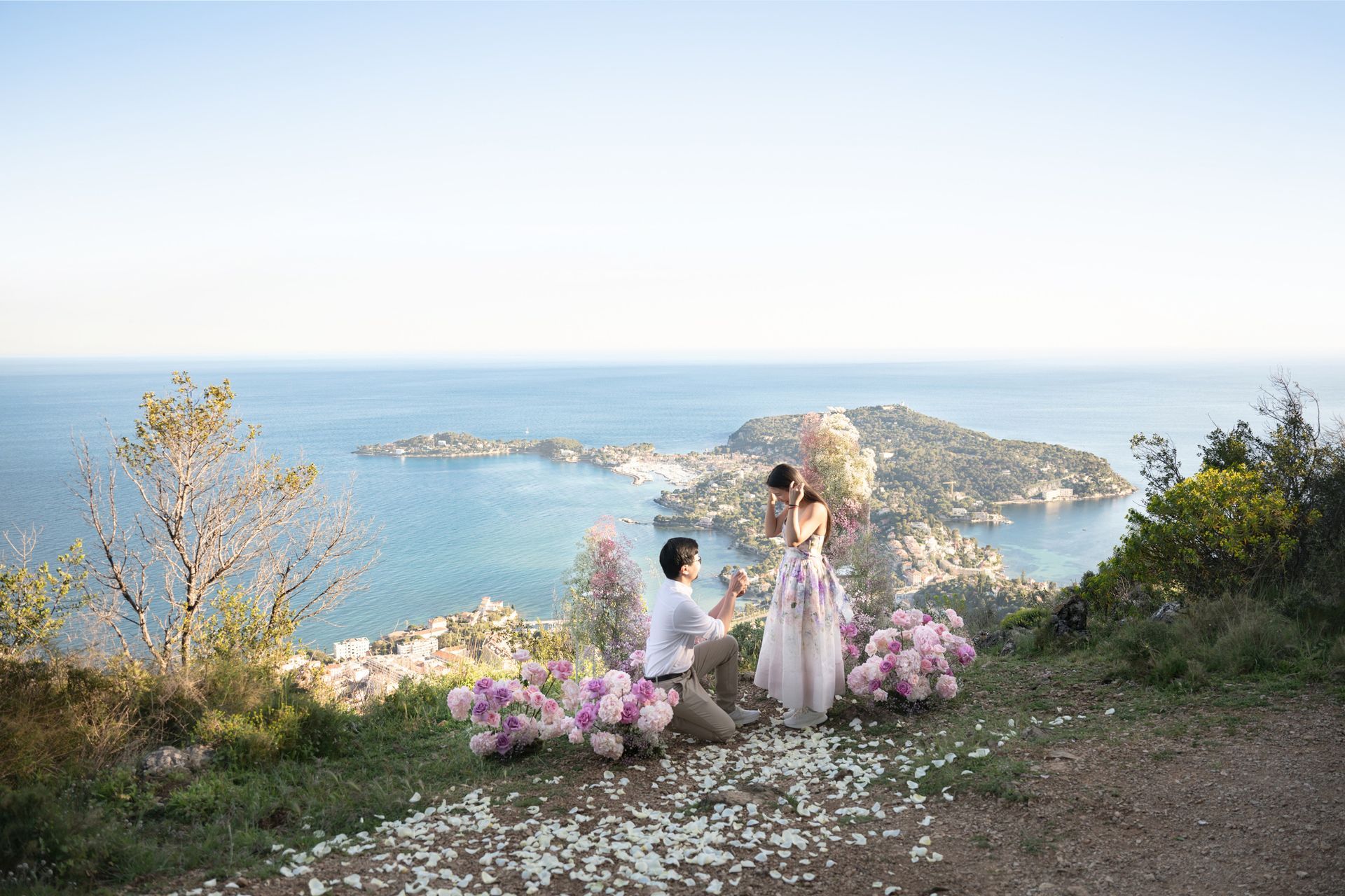 One of the best proposal location spots on the French Riviera for a surprise engagement in Nice.