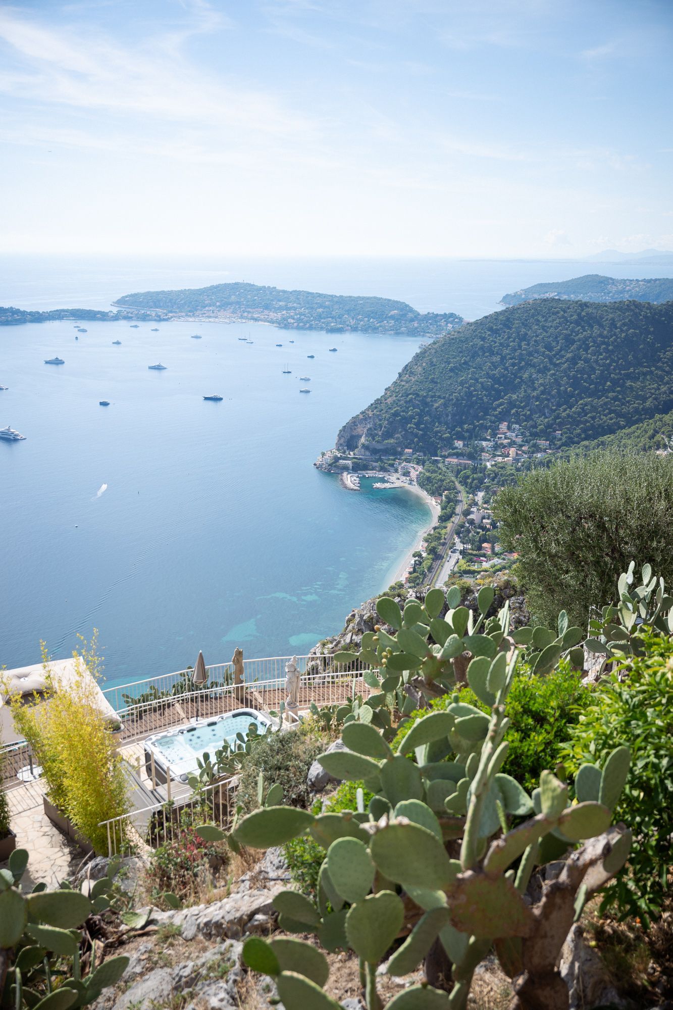 The view from the Chevre d'Or Hotel in Eze, France