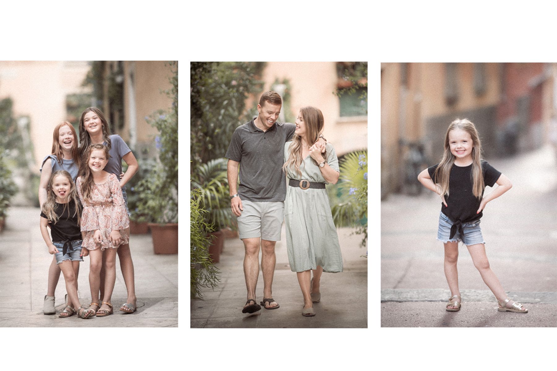 A family photoshoot in Nice old town