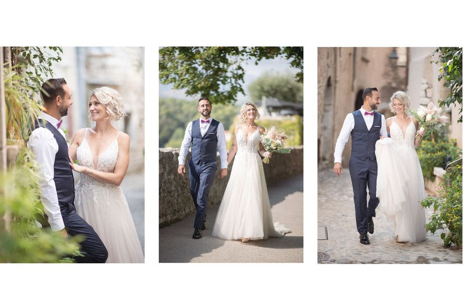 A romantic wedding day photoshoot in St Paul de Vence