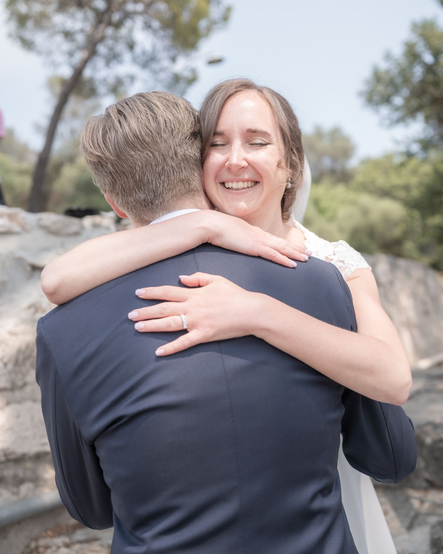 Un first look à Nice sur le Mont Boron le jour d'un mariage