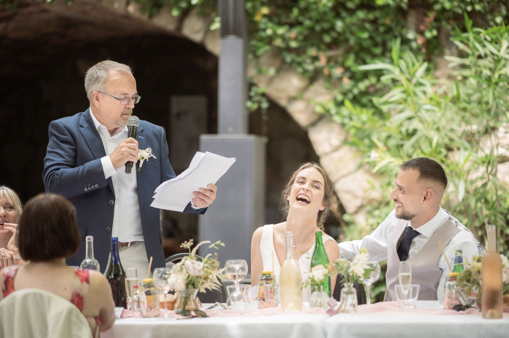 Le Foulon wedding speeches and meal