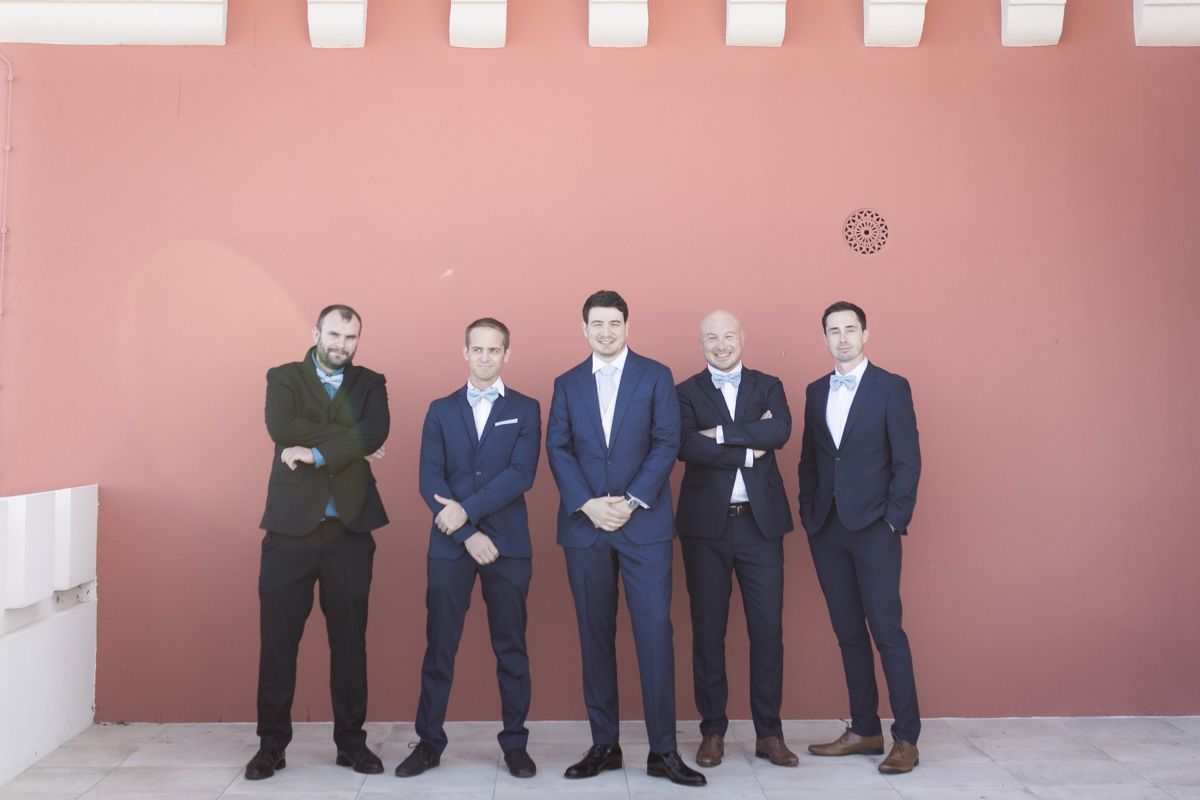 groom preparations at Chateau Cremat, Nice