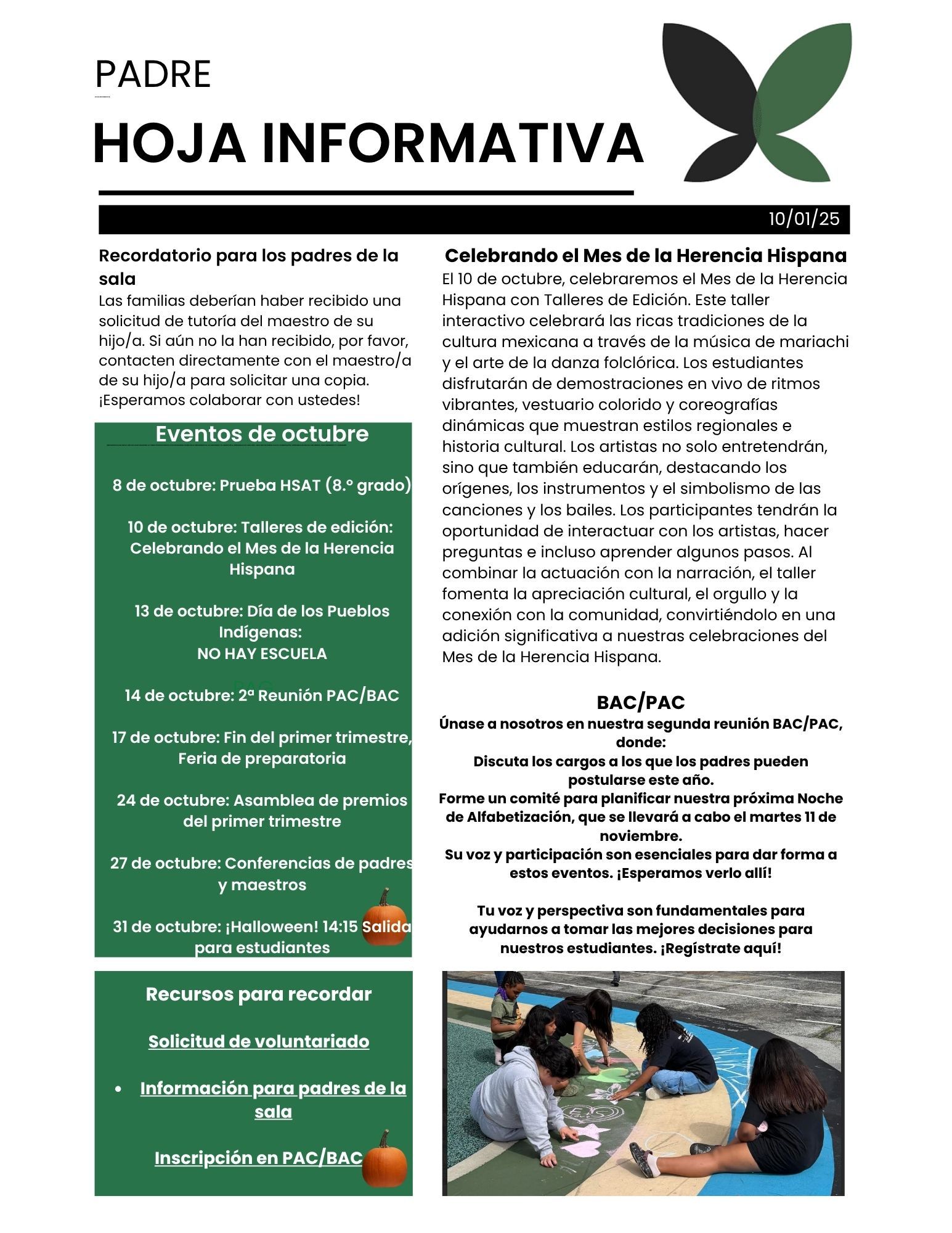 A poster that says clase 2025 fechas para recordar