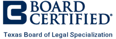 The logo for board certified texas board of legal specialization