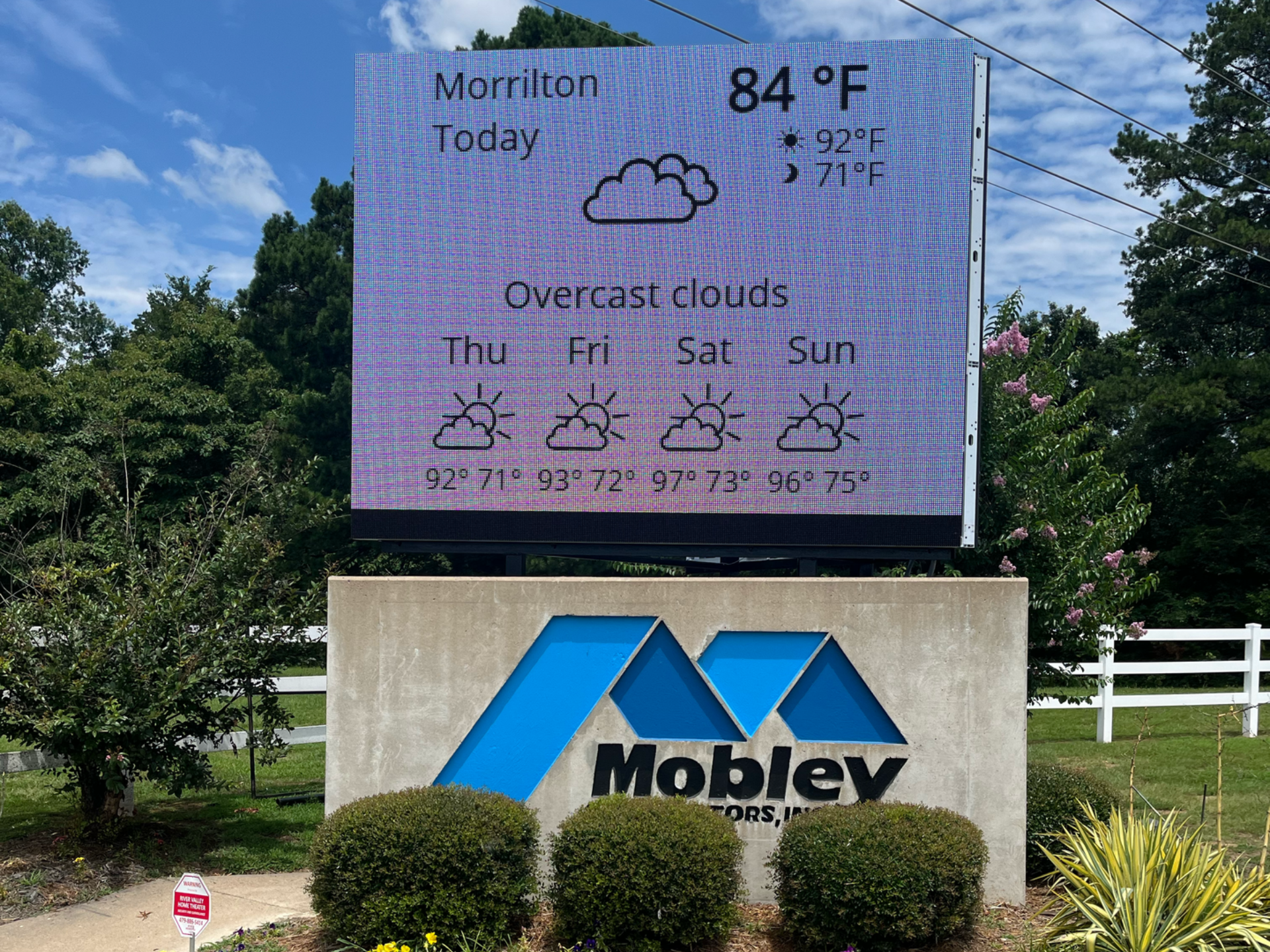 Digital weather display | custom signs morrilton ar