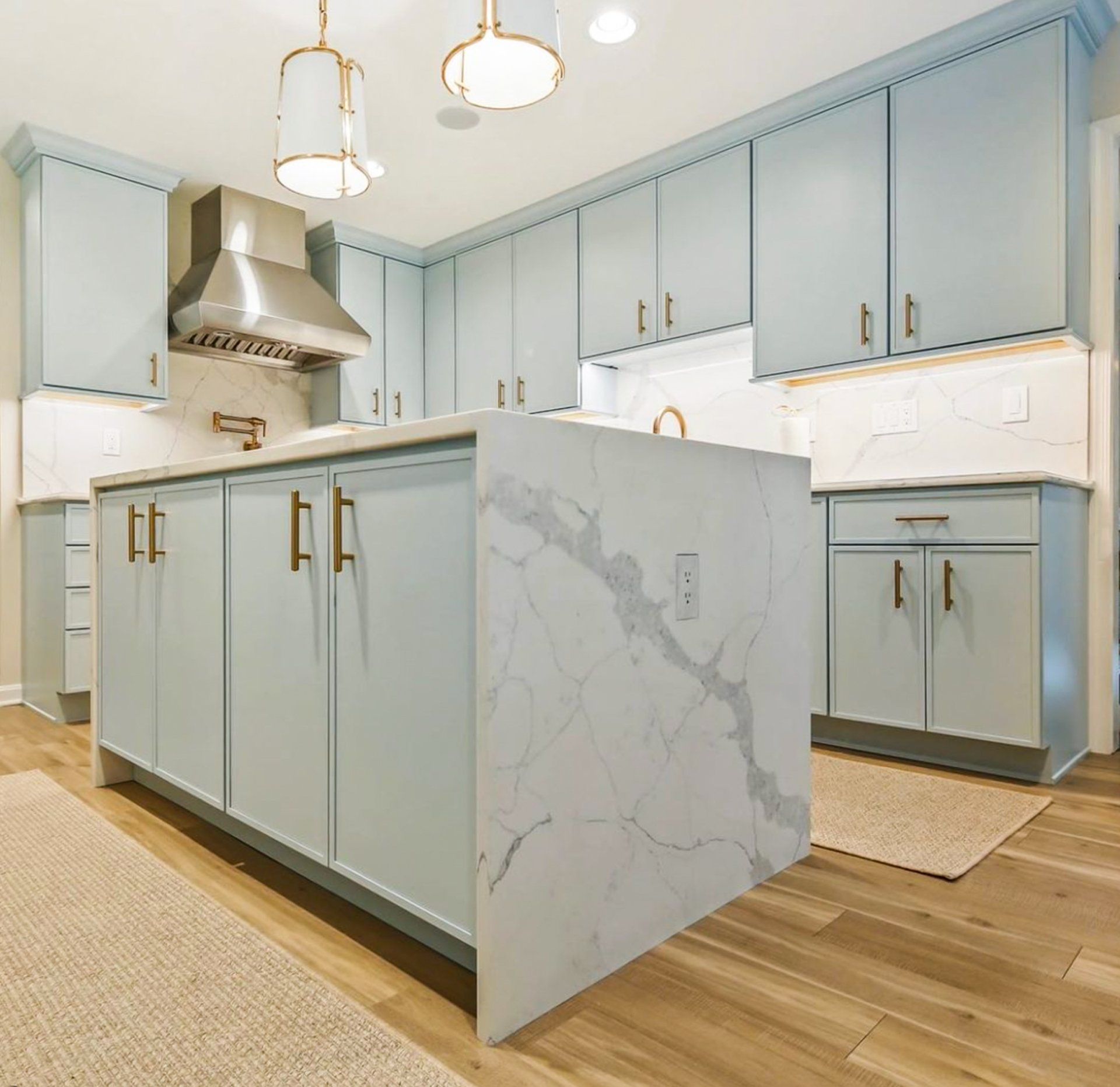 Kitchen Design Center by Gramophone Ocean Blue Kitchen