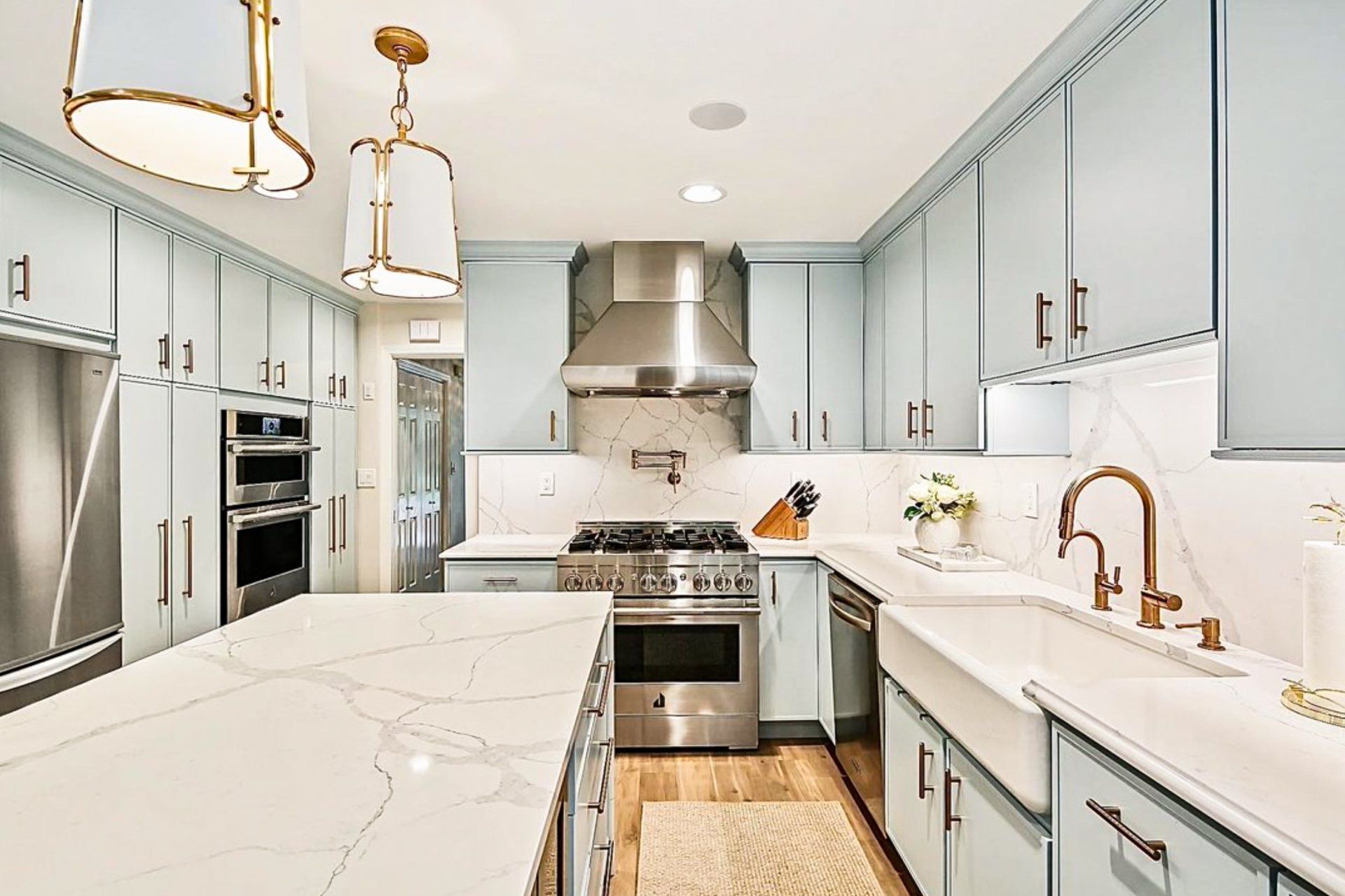 Kitchen Design Center by Gramophone Ocean Blue Kitchen