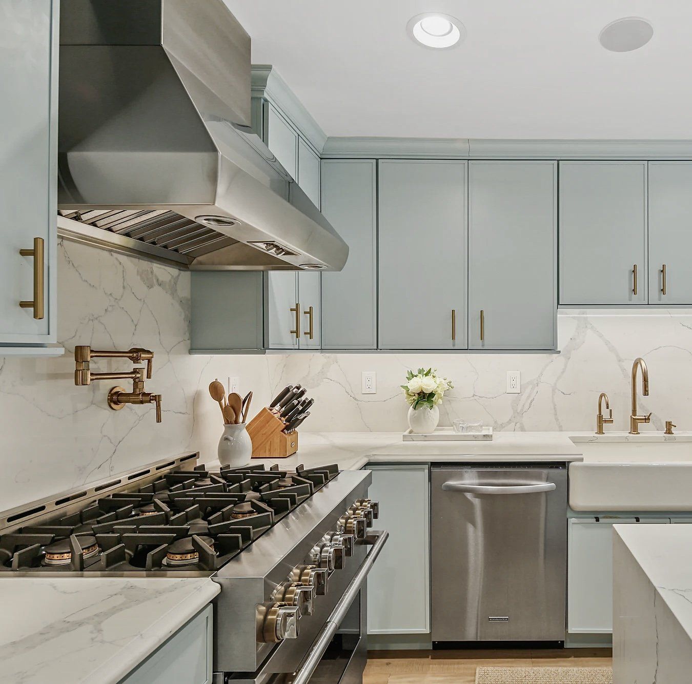 Kitchen Design Center by Gramophone Ocean Blue Kitchen