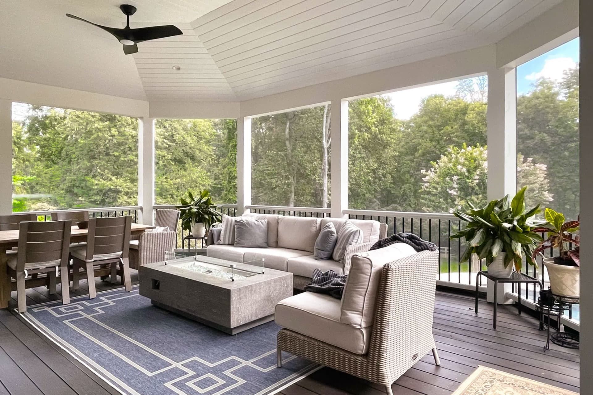 View this comfy enclosed porch project.