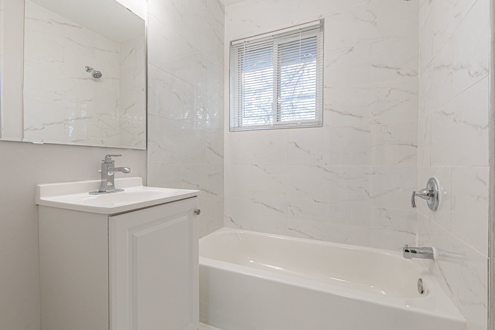 Bathroom interior with mirror