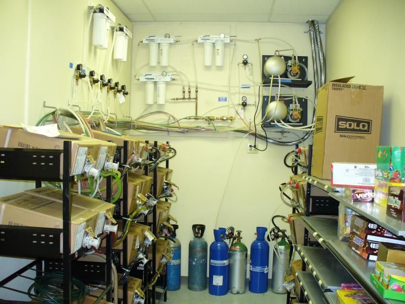 A solo box sits on a shelf in a room