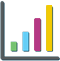 A colorful bar graph on a white background.